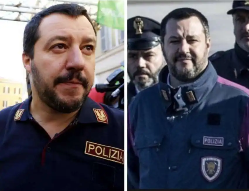 matteo salvini divisa polizia