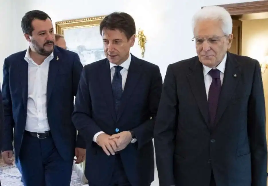 matteo salvini giuseppe conte sergio mattarella 