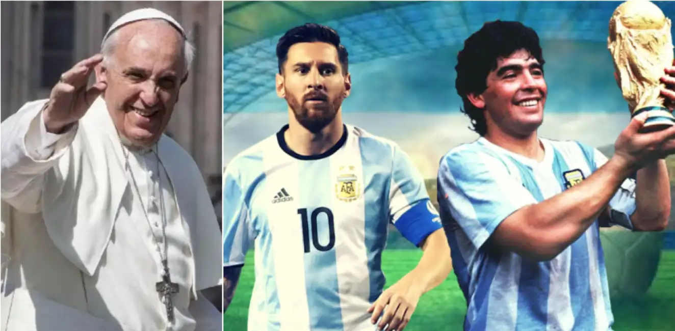 messi maradona bergoglio