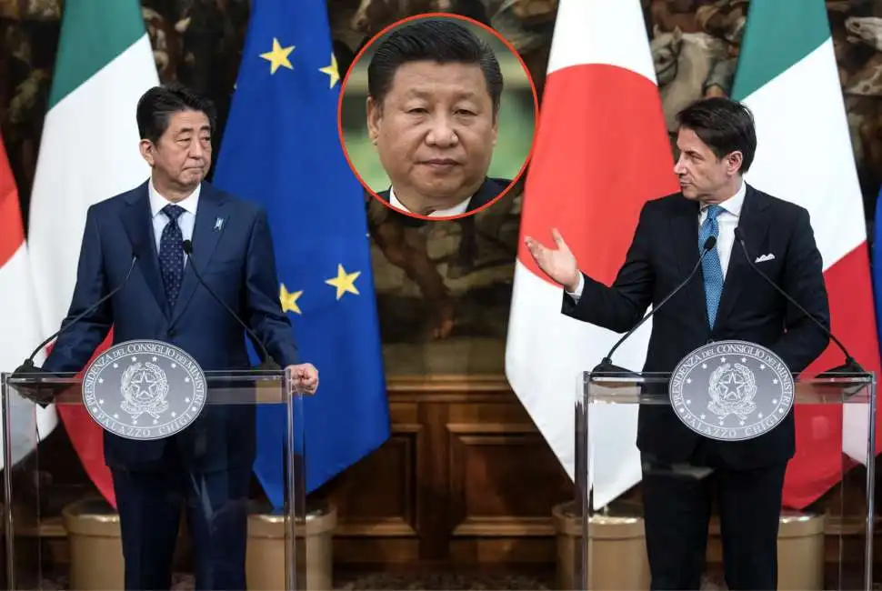 shinzo abe giuseppe conte xi jinping