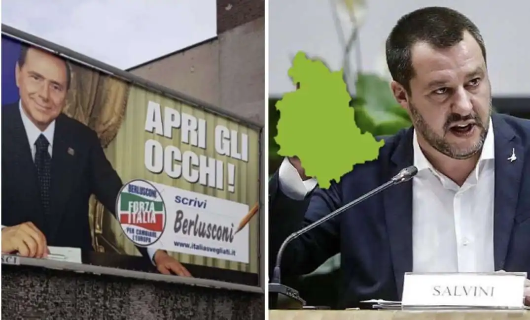 silvio berlusconi matteo salvini umbria