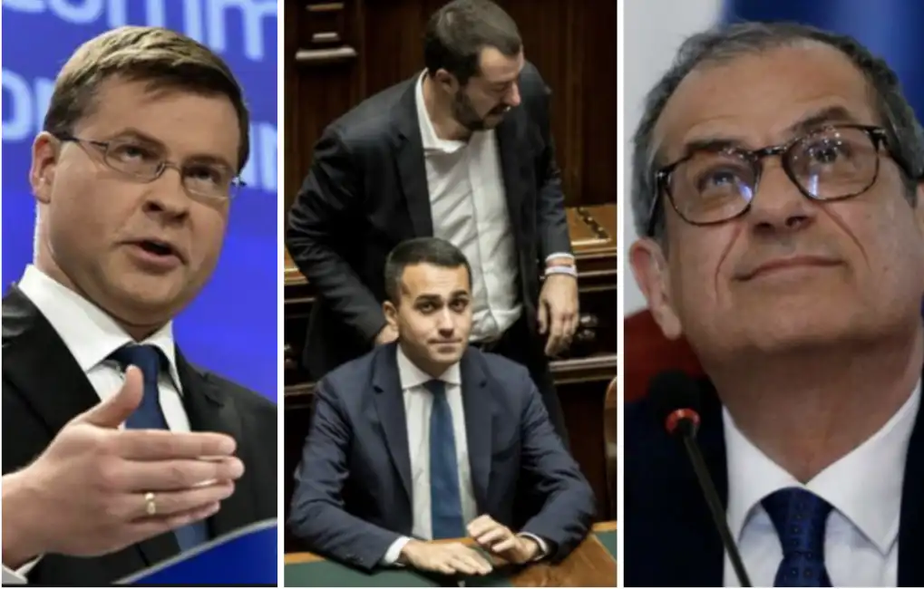 valdis dombrovskis giovanni tria matteo salvini luigi di maio