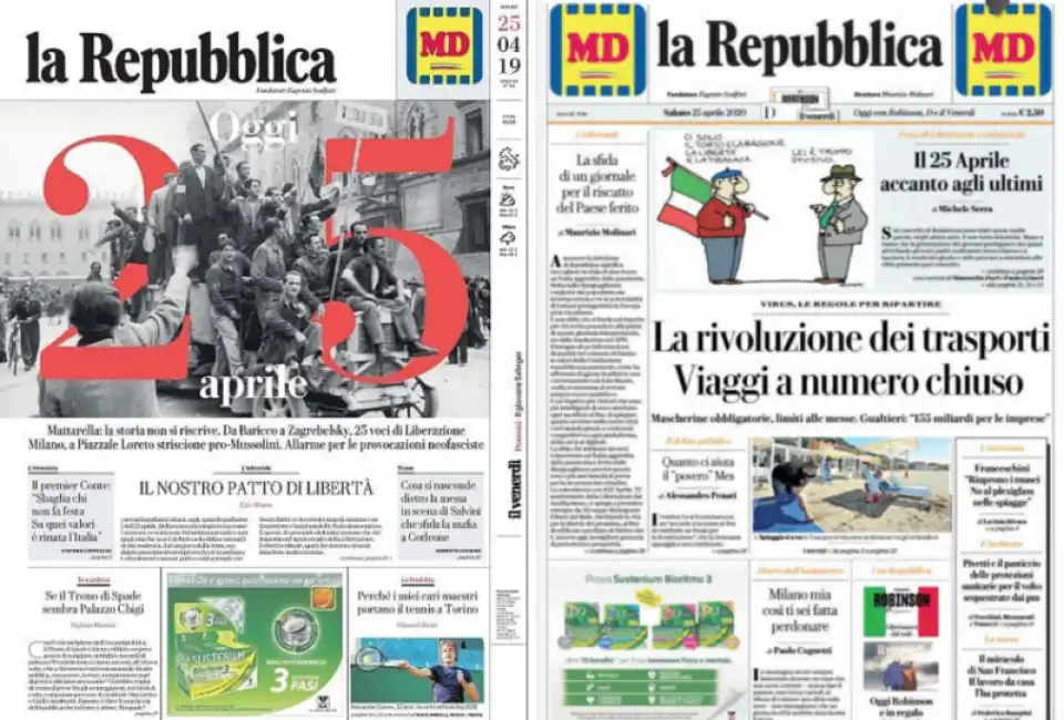 la repubblica carlo verdelli maurizio molinari 25 aprile