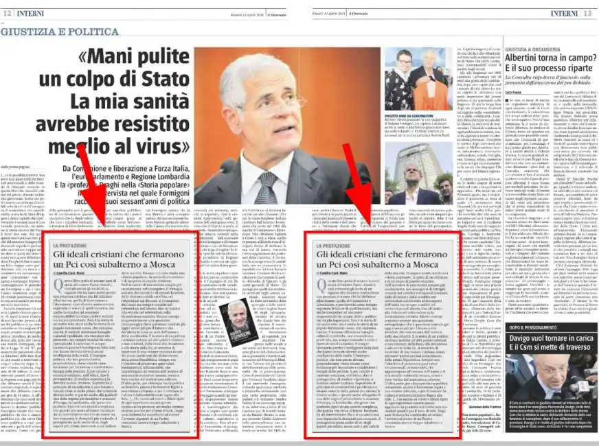 doppio roberto formigoni per il giornale