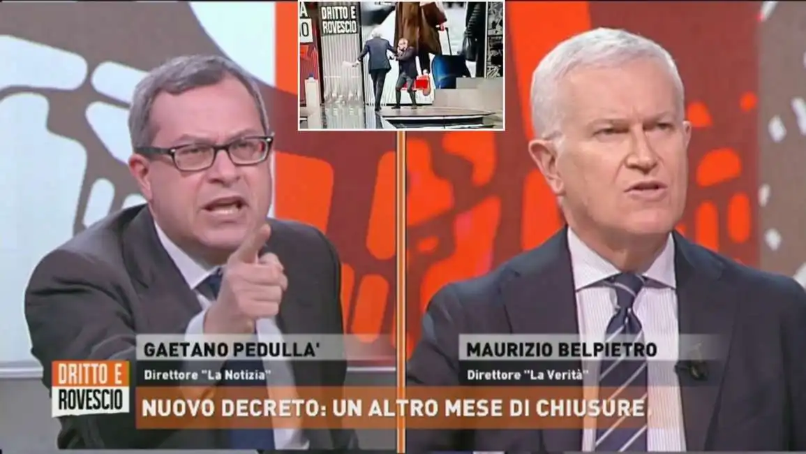 gaetano pedulla' vs maurizio belpietro dritto e rovescio