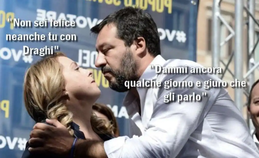 giorgia meloni matteo salvini osho 