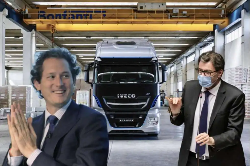 john elkann giancarlo giorgetti iveco