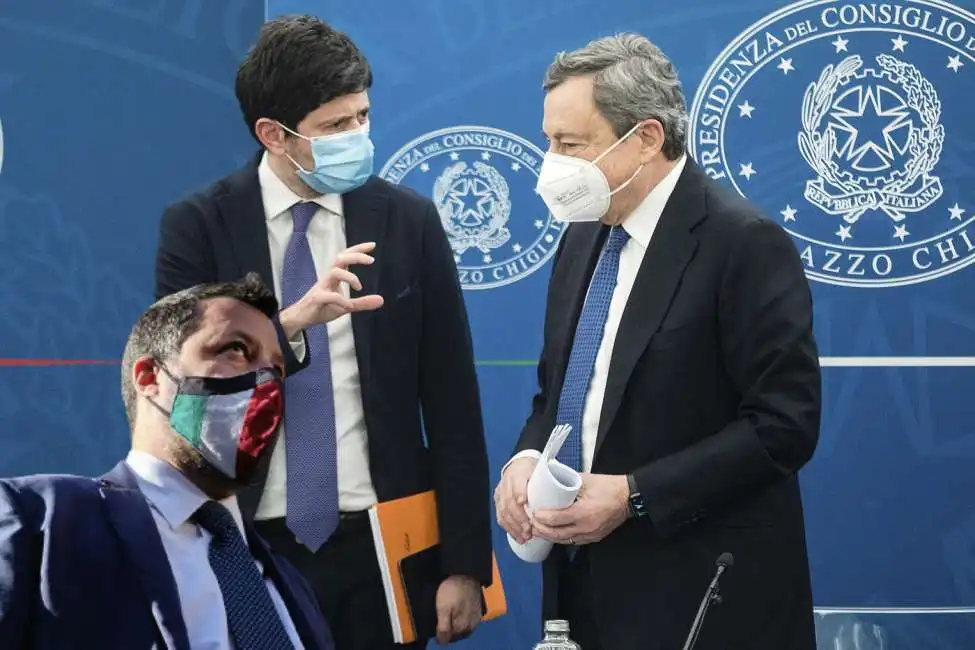 matteo salvini mario draghi roberto speranza