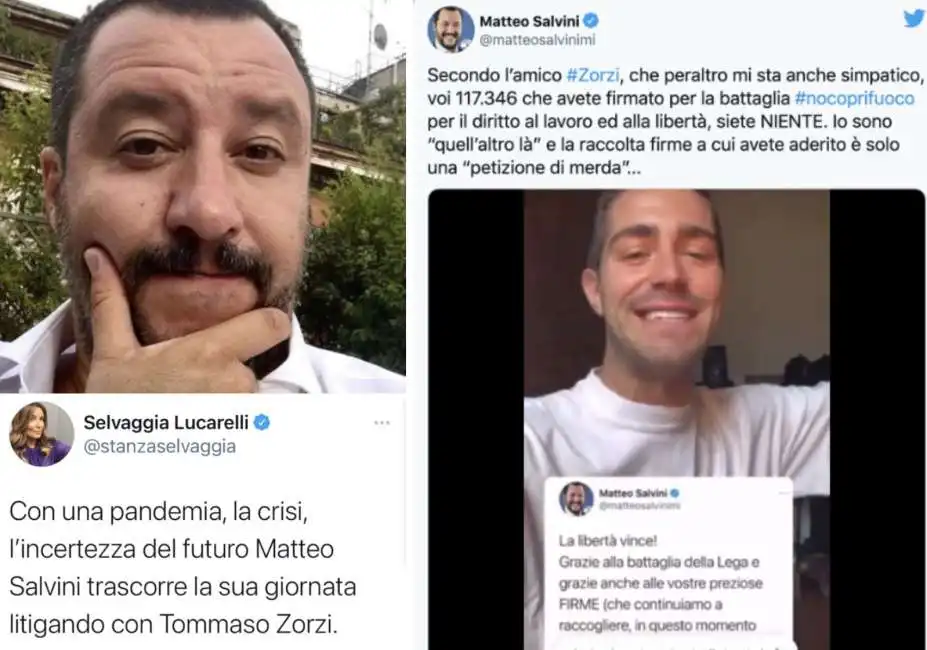 matteo salvini tommaso zorzi selvaggia lucarelli