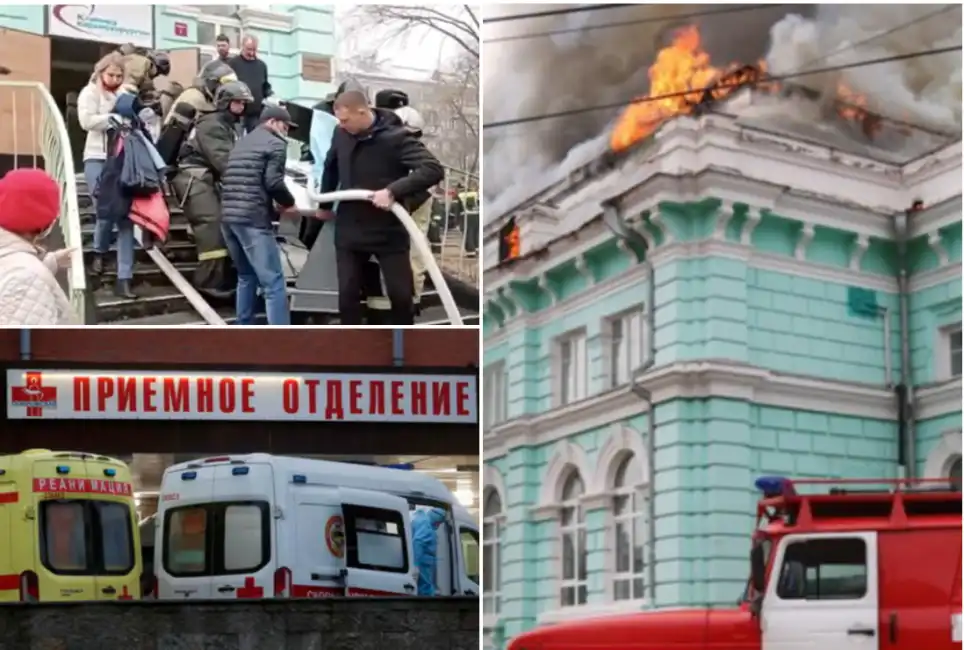 ospedale in fiamme russia