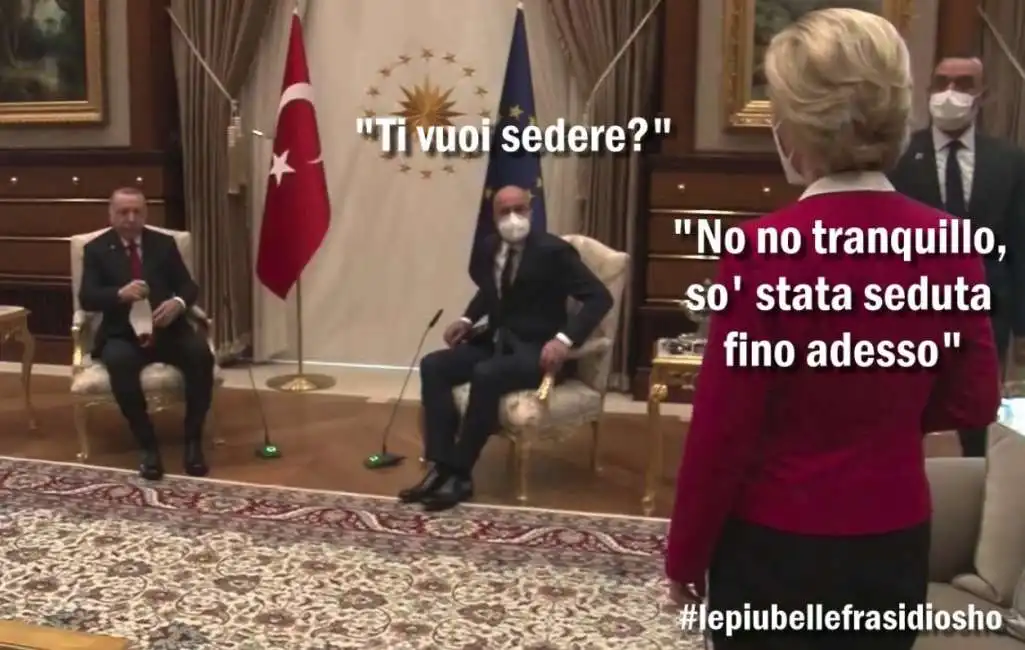 recep tayyip erdogan charles michel ursula von der leyen 