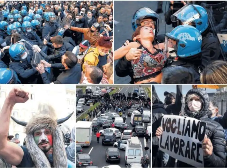 scontri ristoratori polizia montecitorio proteste