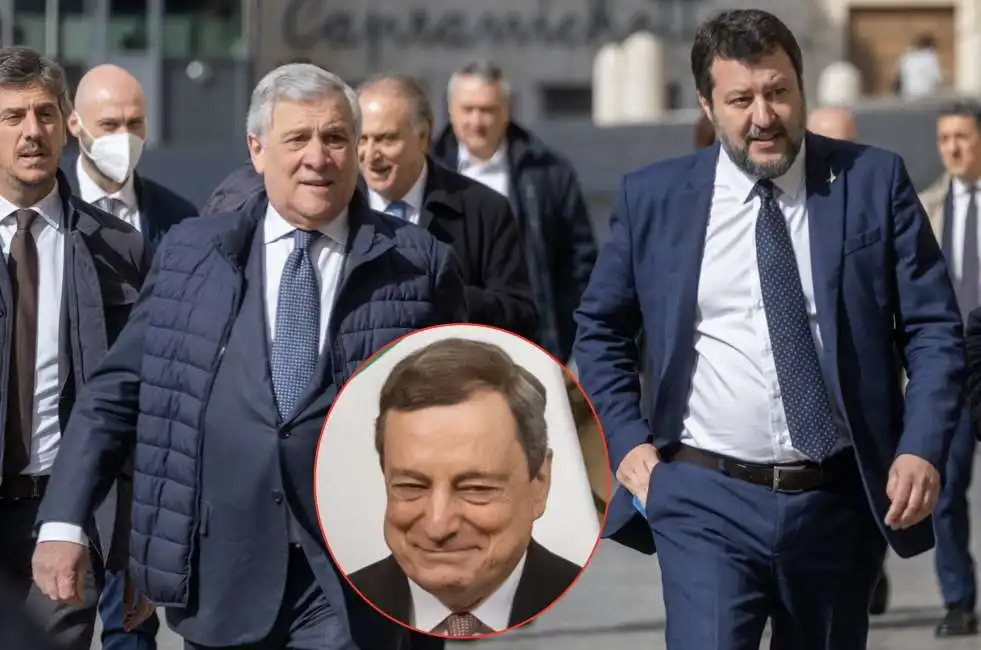 antonio tajani matteo salvini mario draghi 