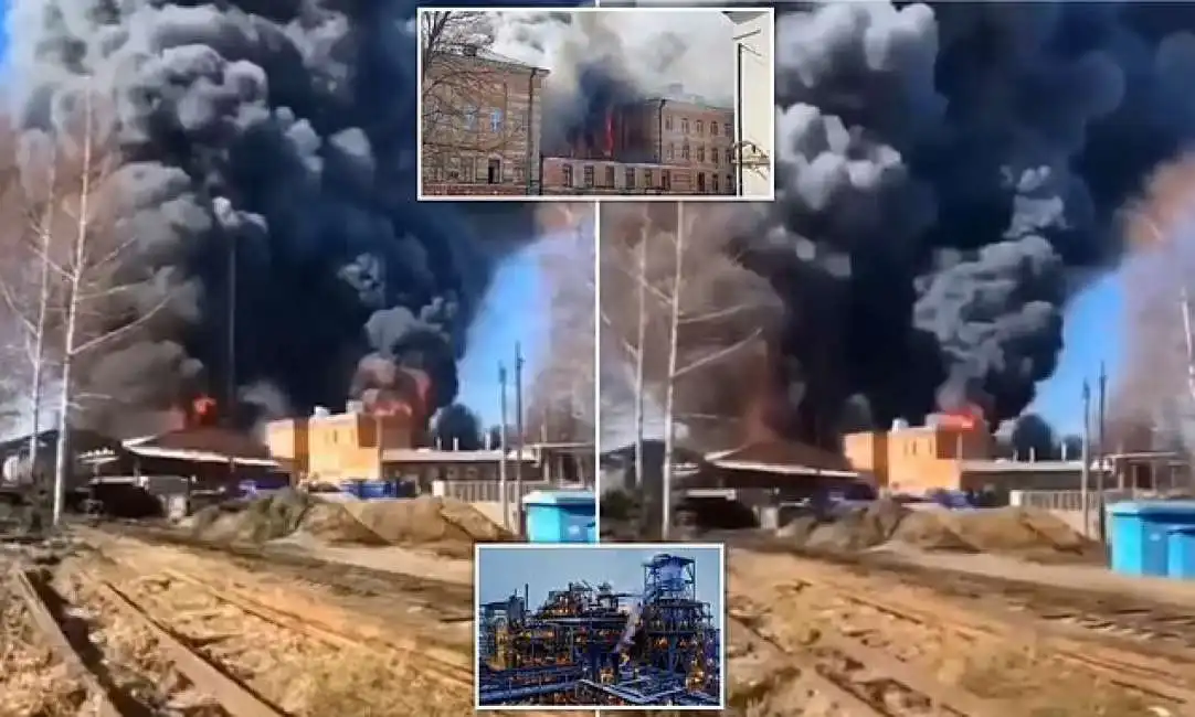 incendio impianto chimico dmitrievsky e a in russia e a tver