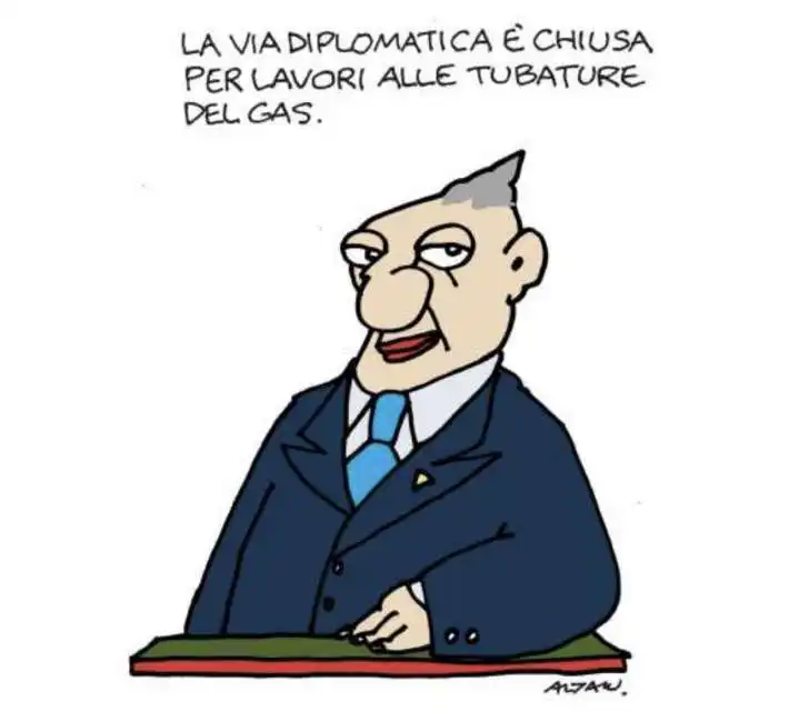 la via diplomatica - vignetta di altan vladimir putin ucraina guerra gas