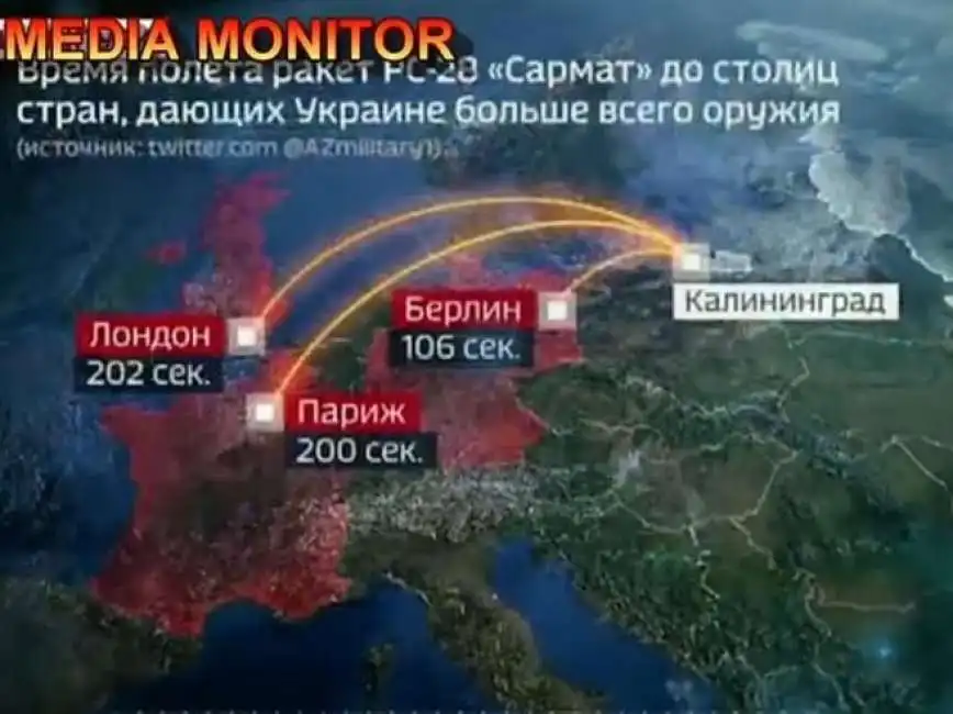 russia - simulazione tv della distruzione di londra missile nucleare