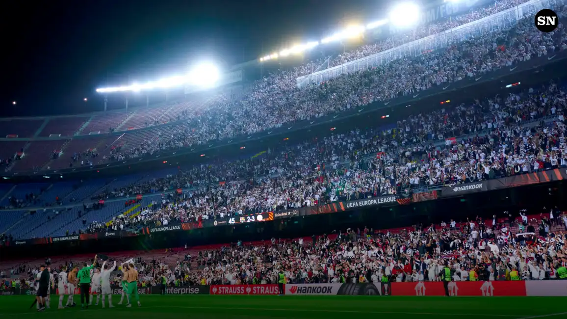 tifosi eintracht francoforte a barcellona