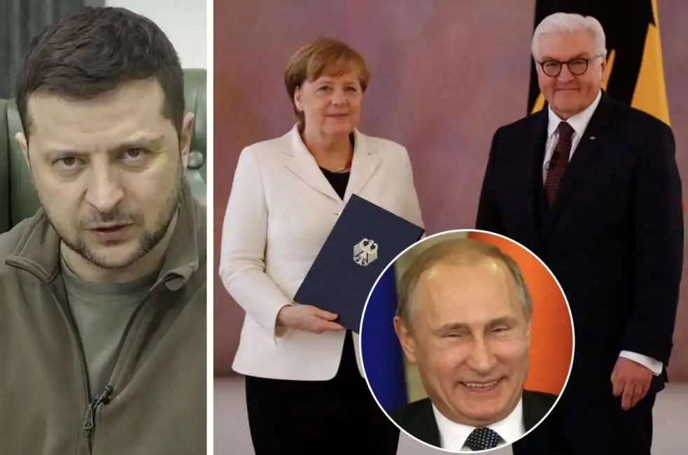 volodymyr zelensky angela merkel frank walter steinmeier vladimir putin