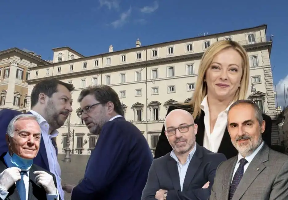 gianni letta matteo salvini giancarlo giorgetti giorgia meloni roberto cingolani stefano donnarumma 