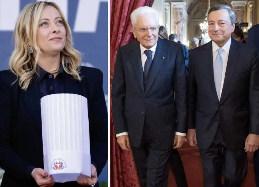 giorgia meloni mario draghi sergio mattarella 