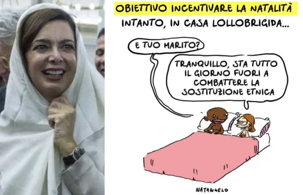 laura boldrini vignetta natangelo fatto quotidiano arianna meloni 