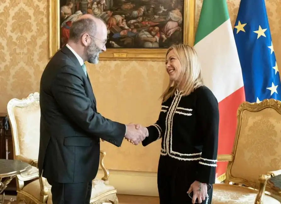 manfred weber giorgia meloni 