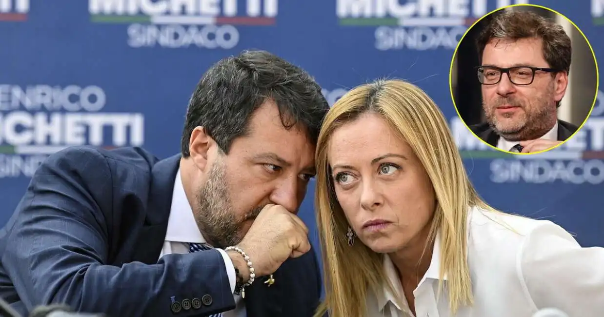 matteo salvini giorgia meloni giancarlo giorgetti