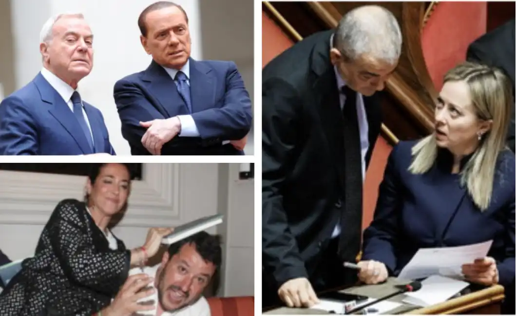 meloni fazzolari letta berlusconi salvini ronzulli