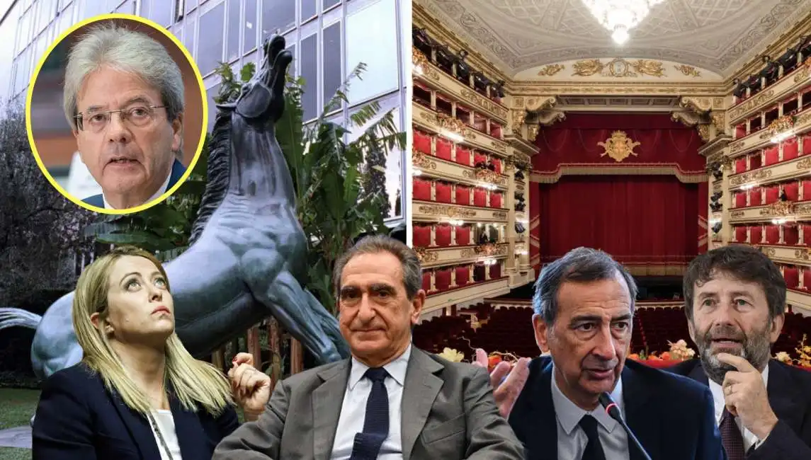 paolo gentiloni giorgia meloni teatro la scala carlo fuortes beppe sala dario franceschini rai viale mazzini