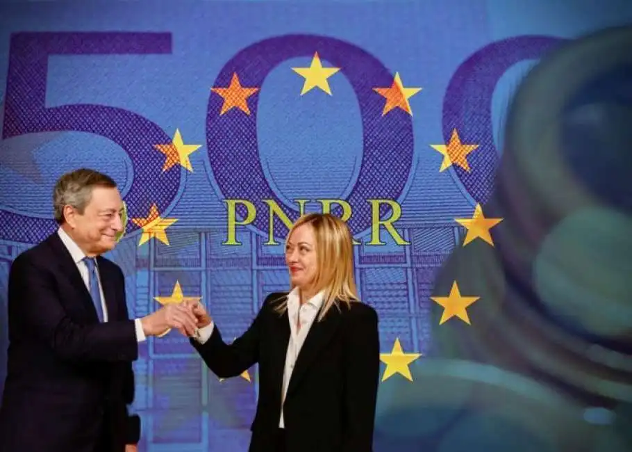 pnrr recovery giorgia meloni mario draghi 