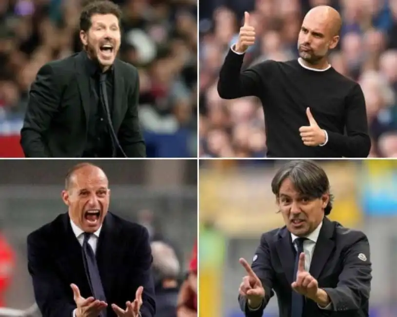 simeone guardiola allegri inzaghi allenatori 