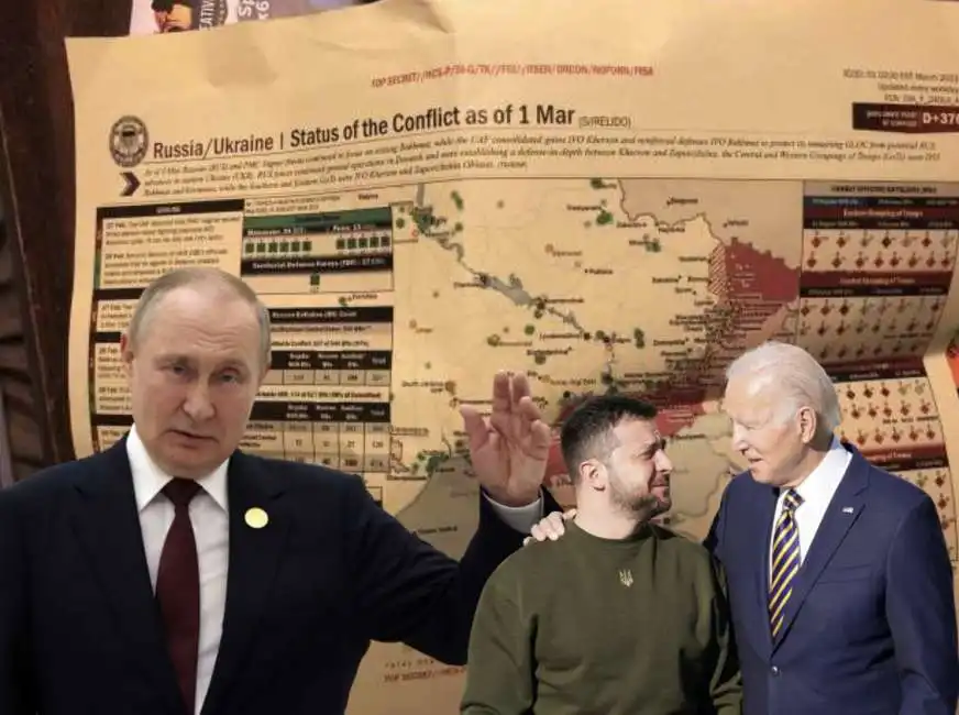 vladimir putin volodymyr zelensky joe biden documenti top secret america usa pentagono 