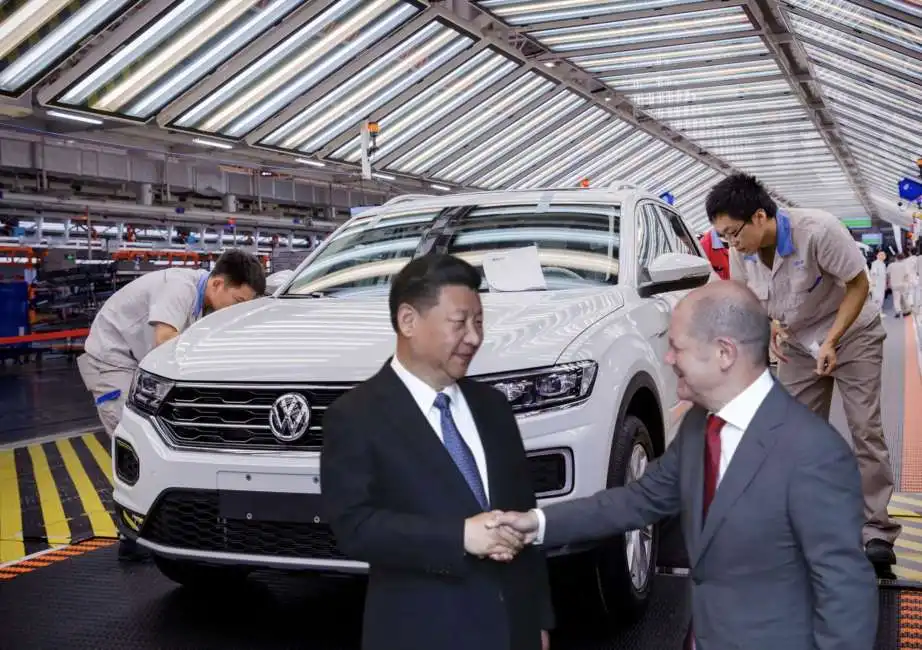 xi jinpin olaf scholz volkswagen 