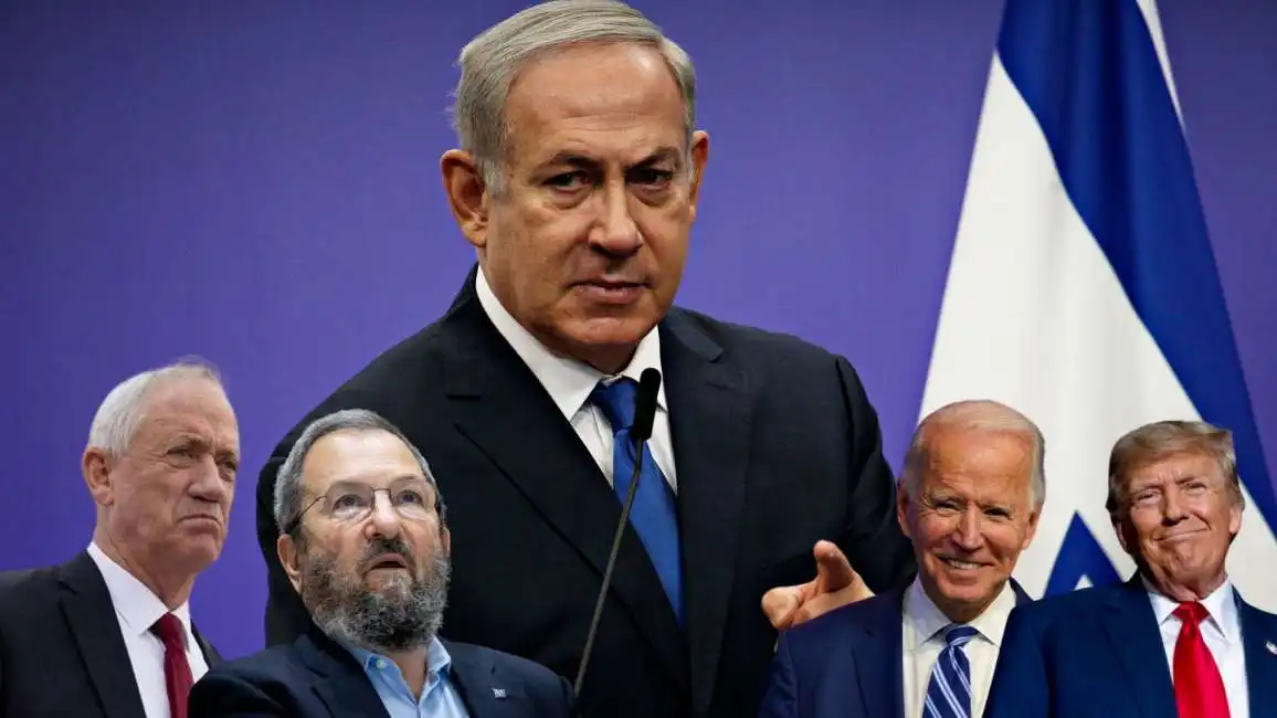 benjamin netanyahu joe biden donald trump ehud barak benny gantz 