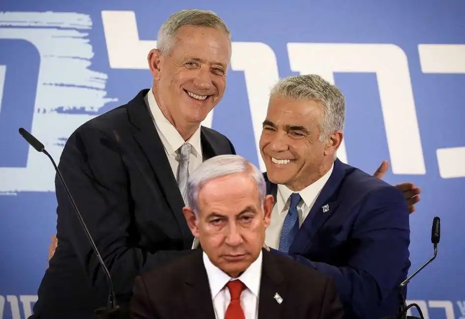 benny gantz benjamin netanyahu yair lapid 