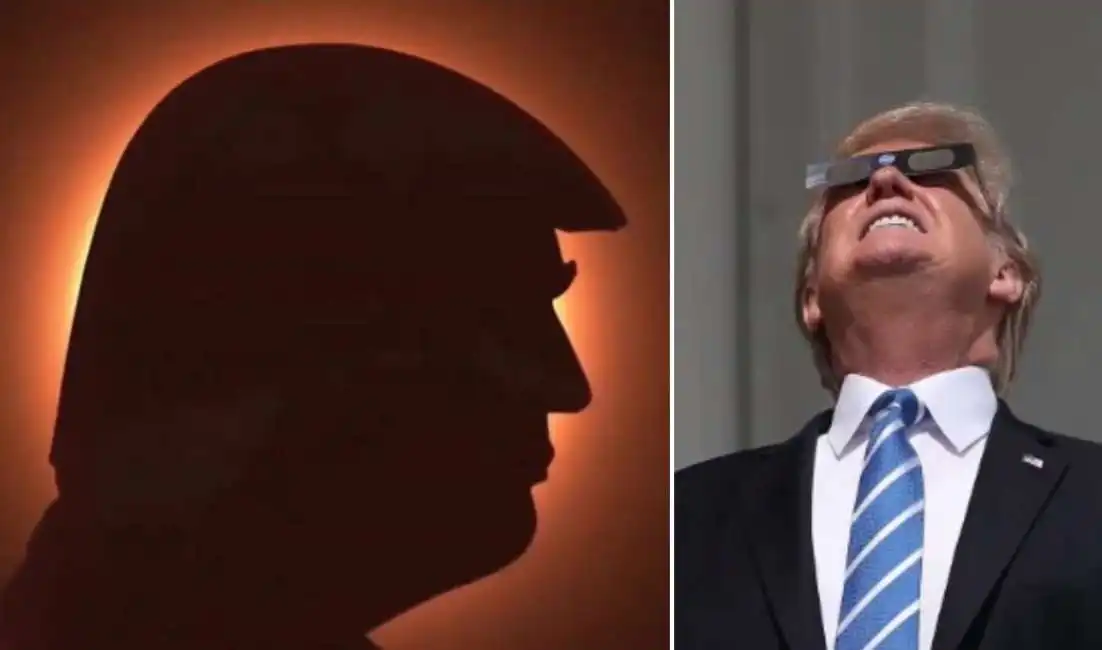 donald trump eclissi di sole solare