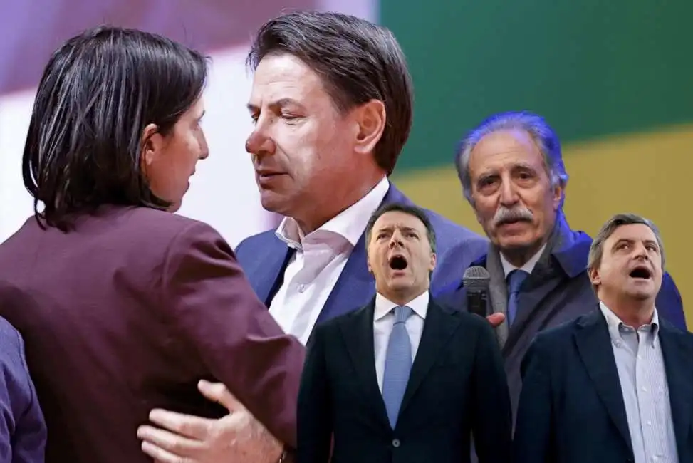 elly schlein giuseppe conte vito bardi carlo calenda matteo renzi 