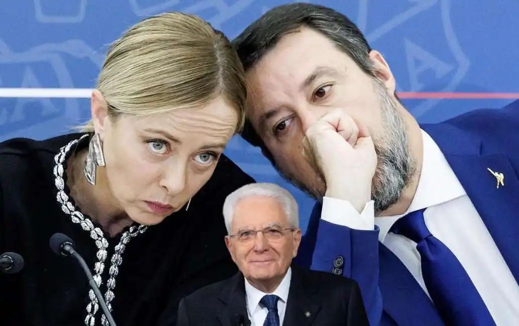 giorgia meloni matteo salvini sergio mattarella premierato