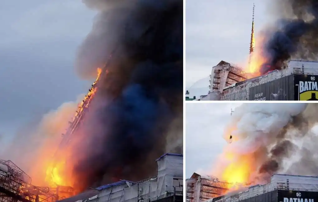 incendio palazzo della borsa copenaghen 