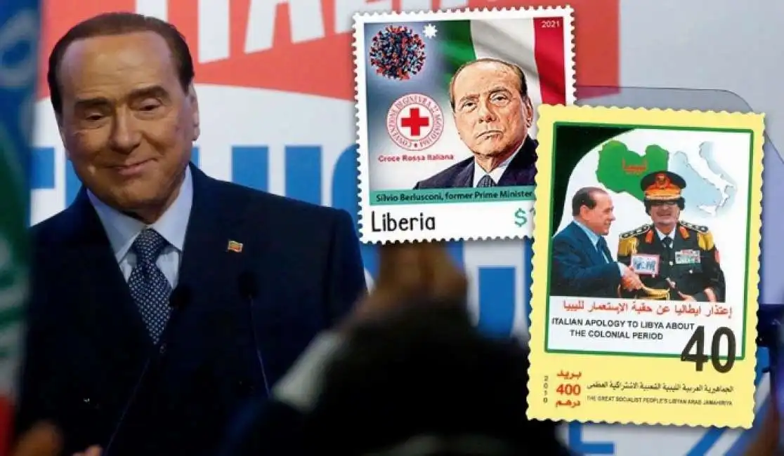 silvio berlusconi francobollo 