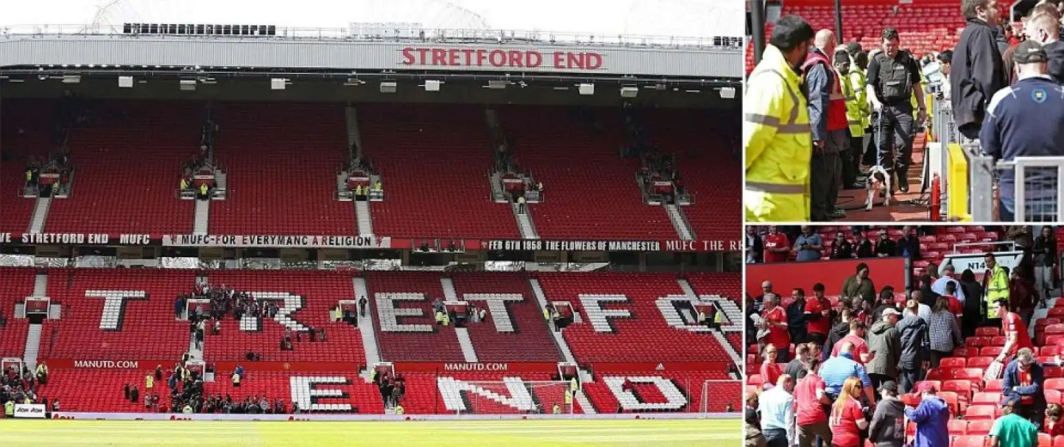 evacuato old trafford manchester united