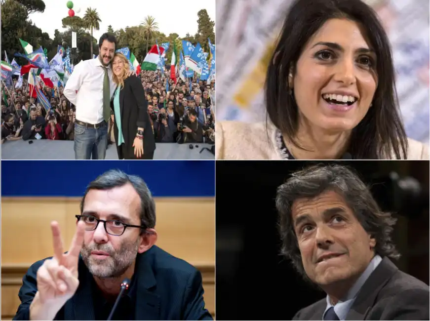 meloni salvini raggi marchini