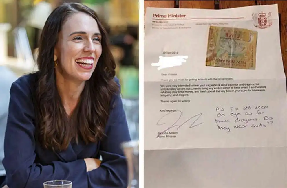 jacinda ardern nuova zelanda lettera bambina draghi lucy