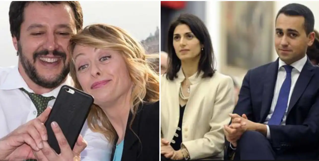 salvini meloni di maio raggi