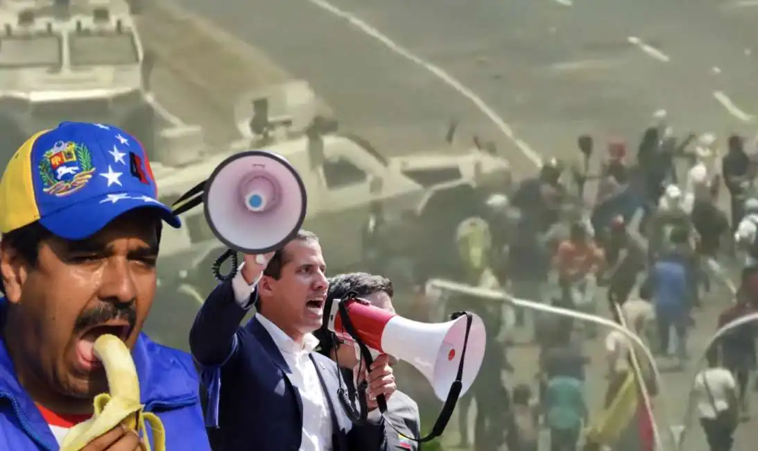 venezuela blindati caracas juan guaido' nicolas maduro