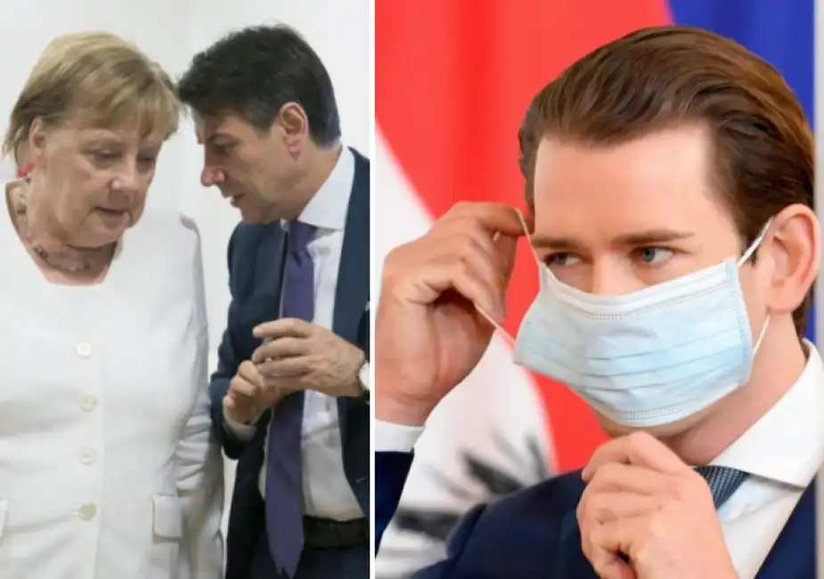 angela merkel giuseppe conte sebastian kurz