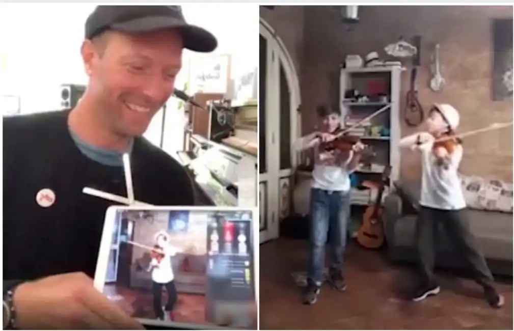 chris martin canta con i bimbi violinisti siciliani-7