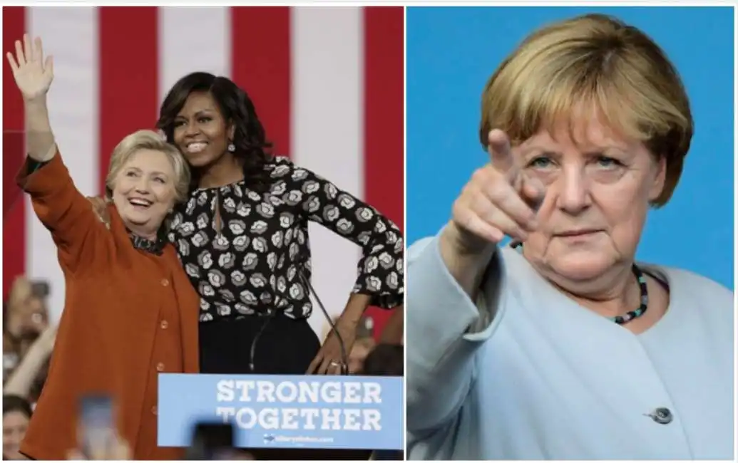 michelle obama, hillary clinton angela merkel