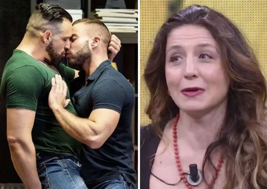 bacio gay omosessuali omosessualita barbara gallavotti a dimartedi 