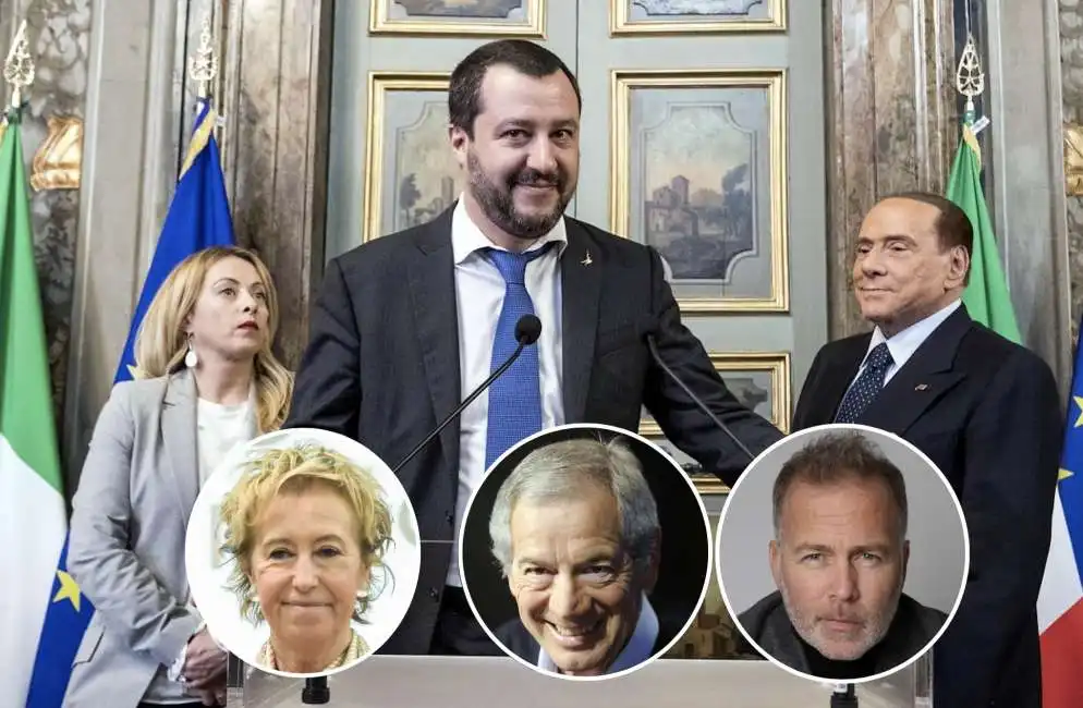 giorgia meloni matteo salvini silvio berlusconi paolo damilano guido bertolaso letizia moratti